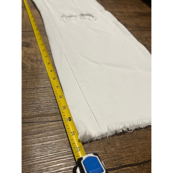 Princess Polly Cece Hammer Wide Leg Knee Rip white Jeans - Picture 9 of 12